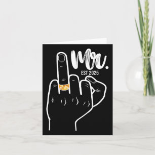 Mr. Est. 2025 Just Married Husband Wedding Finger Karte
