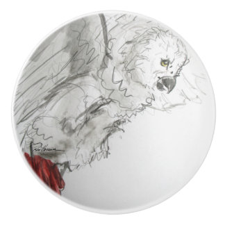 Mr. Feathers steht! Keramikknauf