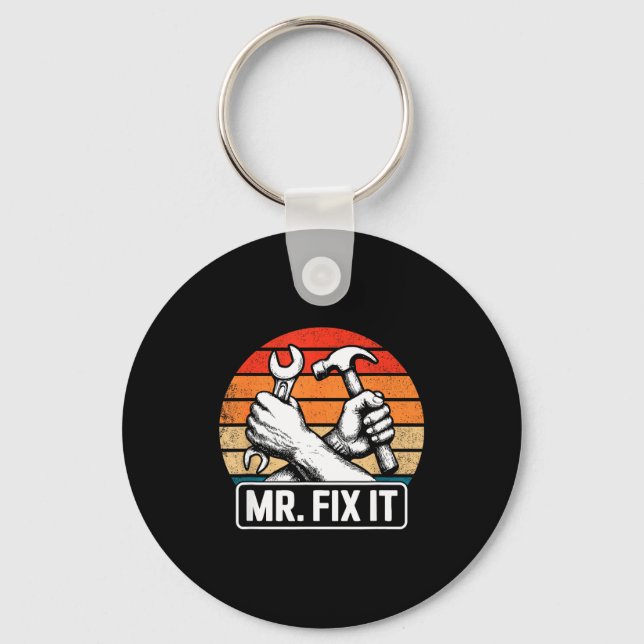 Mr. Fix It Funny Dad Shirts For Men From Wife Fath Schlüsselanhänger (Vorderseite)