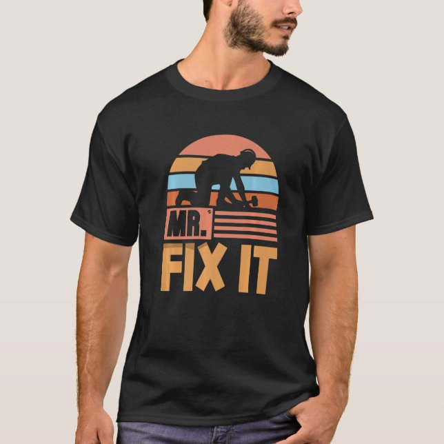 Mr Fix It Tinkerer Repair Fixing Handyman Premium T-Shirt (Vorderseite)