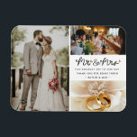 Mr. Foto Collage Wedding Vielen Dank Magnet<br><div class="desc">Ihr herzlicher Dank an unseren Herrn. & Mrs. Foto Collage Wedding Danke Magnet. Dieser einzigartige und praxisorientierte Sake besticht durch eine wunderschöne Collage Ihrer Lieblings-Hochzeitsfeier, die neben dem eleganten "Mr. und Frau". Dieser Dank-Magnet eignet sich perfekt für die Darstellung auf jeder Magnetoberfläche und sorgt dafür, dass Ihre Gäste die Erinnerungen...</div>