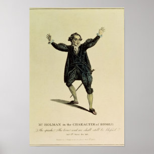 Mr. Holman im Charakter von Romeo, Pub. 1784 Poster