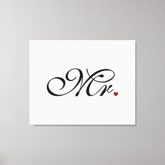 Mr. Husband Groom Ihre neuen Wünsche Leinwanddruck (Vorderseite)