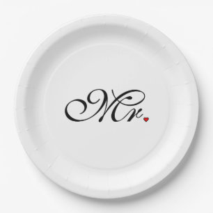 Mr. Husband Groom Ihre neuen Wünsche Pappteller