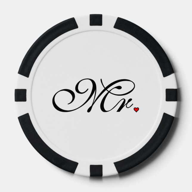 Mr. Husband Groom Ihre neuen Wünsche Pokerchips (Vorderseite)