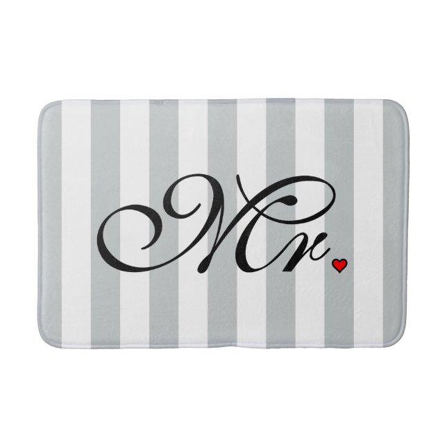 Mr. Husband Groom Klicken, um die Farbstreifen anz Badematte (Vorderseite)