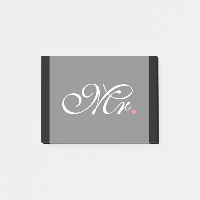 Mr. Husband Groom Seine neuen Wünsche Post-it Klebezettel (Vorderseite)