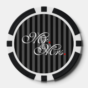 Mr. Husband und Mrs. Husband Ehefrau Seine neuen W Pokerchips