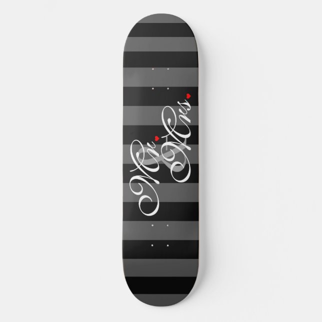 Mr. Husband und Mrs. Husband Ehefrau Seine neuen W Skateboard (Vorderseite)