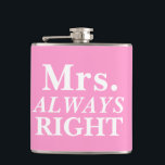 Mr. IMMER rechte Flasche Flachmann<br><div class="desc">Einfach und niedlich,  anpassbar Frau IMMER Right Bride's Flask.</div>