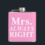 Mr. IMMER rechte Flasche Flachmann<br><div class="desc">Einfach und niedlich, anpassbar Frau IMMER Right Bride's Flask.</div>