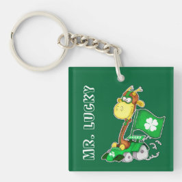 Mr. Lucky. Funny Giraffe St.Patrick's Day Gift Schlüsselanhänger
