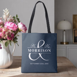 Mr. Monogram Navy Blue Wedding Tasche