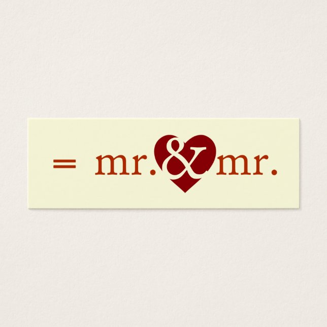 Mr & Mr Do the Math Tags (Vorderseite)