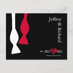 Mr & Mr Rechnen Sie nach Postkarte