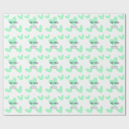Mr & Mrs add family name date year wedding favor  Geschenkpapier