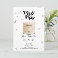 Mr & Mrs Cake & Hearts Schwarz-weiße Verlobung