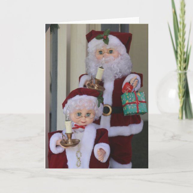 Mr. & Mrs. Claus card Feiertagskarte (Vorderseite)