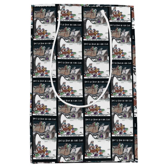 Mr. & Mrs. Claus How it All Began Mittlere Geschenktüte (Vorderseite)