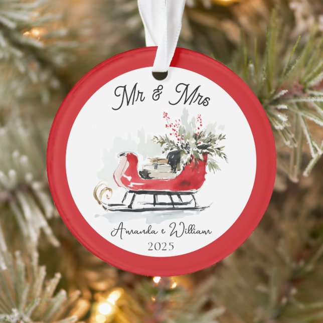 Mr Mrs First Christmas Housewarming mr and mrs  (Arbre)