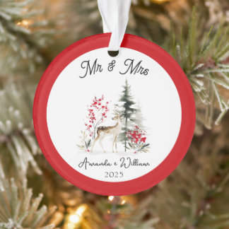 Mr Mrs First Christmas Housewarming mr and mrs  Ornament