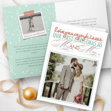 Mr & Mrs. First Christmas Mistletoes Foto Wedding