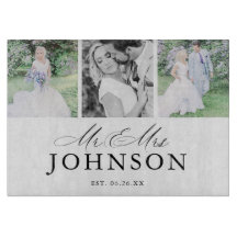 Mr & Mrs. Foto Collage Moderne Monogram