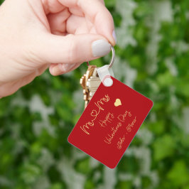Mr & Mrs Happy Valentine's Day Keychain Schlüsselanhänger