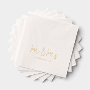 Mr & Mrs Modern Script Nom personnalisé Mariage Go
