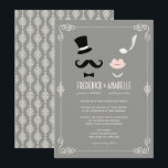 Mr & Mrs Mustache and Lips Vintag Chic Wedding Einladung<br><div class="desc">Herr & Mrs. Mustache and Lips Retro Stilvolle,  Vintage schicke Hochzeitskollektion. Mit Fett*fa*tin entworfen. Einfach mit eigenen Texten,  Fotos oder Bildern anpassen. Für individuelle Anfragen wenden Sie sich bitte direkt an fat*fa*tin. Es gelten benutzerdefinierte Gebühren. www.zazzle.com/fat_fa_tin www.zazzle.com/color_therapy www.zazzle.com/fatfatin_blue_knot www.zazzle.com/fatfatin_red_knot www.zazzle.com/fatfatin_mini_me www.zazzle.com/fatfatin_box www.zazzle.com/fatfatin_design www.zazzle.com/fatfatin_ink</div>