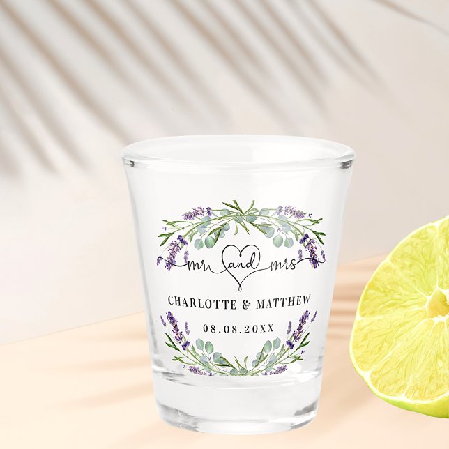 Mr. mrs new weds eheliche lavender schnapsglas (Von Creator hochgeladen)