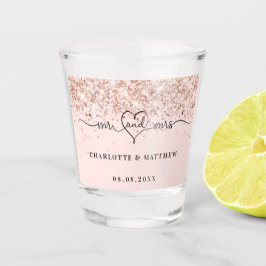 Mr mrs new weds Rose gold wedding Schnapsglas