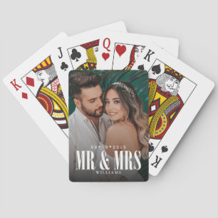 Mr & Mrs Newlyweds Foto Spielkarten
