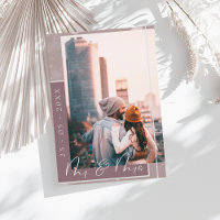 Mr & Mrs Plum Lila White Script Foto