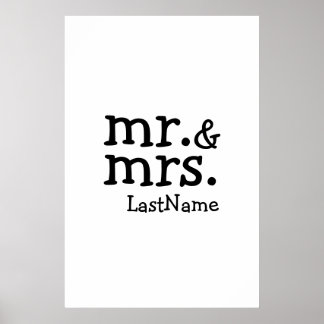 Mr & Mrs Poster