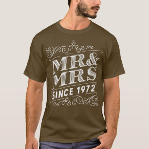 Mr & Mrs. Seit 1972 50. Hochzeitstag Matc T-Shirt