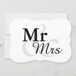 Mr&Mrs Simple Elegant Typografy Wedding