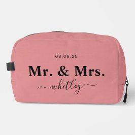 Mr & Mrs Toilettebeutel für Paar (Pink: E48E91) Waschbeutel