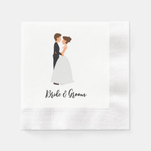 Mr & MRs Wedding Bride & Groom Couple Serviette