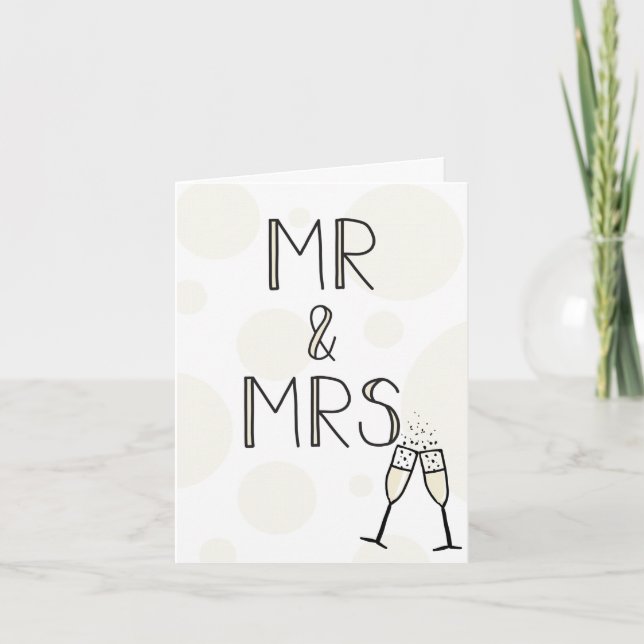 Mr & Mrs. Wedding Card Karte (Vorderseite)