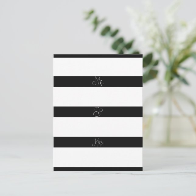 Mr. & Mrs. Wedding Congratulations Marriage Card Postkarte (Stehend Vorderseite)