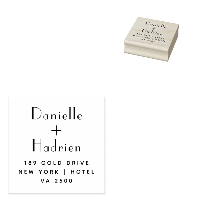 Mr & Mrs. Wedding Custom Rücksendeadresse Gummistempel (Stempel)