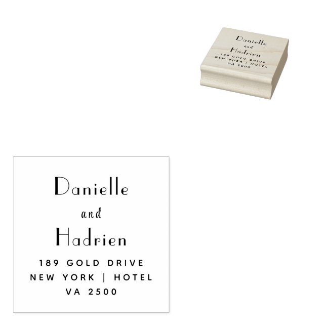 Mr & Mrs. Wedding Custom Rücksendeadresse Gummistempel (Stempel)