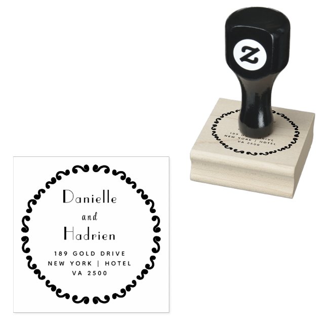 Mr & Mrs. Wedding Custom Rücksendeadresse Gummistempel (Stempel)