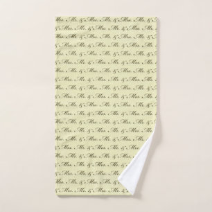Mr & Mrs. Wedding elegante Braut und Bräutigam Handtuch