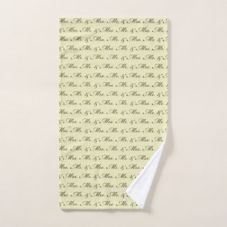 Mr & Mrs. Wedding elegante Braut und Bräutigam Handtuch
