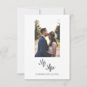 Mr & Mrs. Wir haben eine einfache Heiratsankündigu Ankündigung