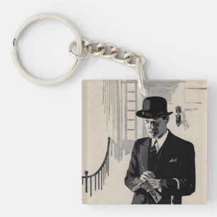 Mr. Natty, der scharfgekleidete Mann der 1920er Ja Schlüsselanhänger