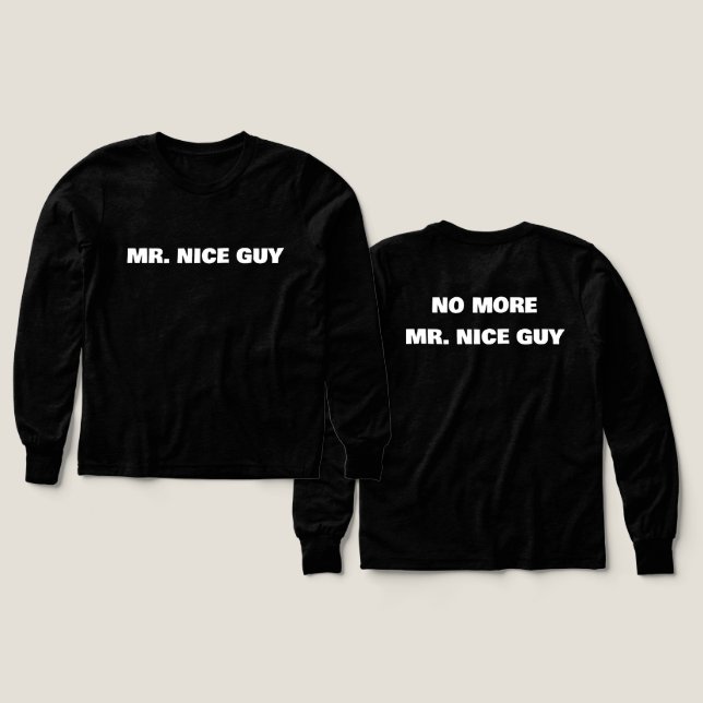 Mr. Nice Guy-Shirt (Design Vorder- & Rückseite)