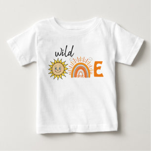Mr.Onederful Rainbow and Sun Party Baby 1st Birthd T-shirt